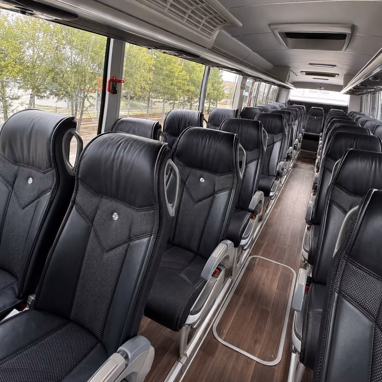 lakeville 56 passenger charter bus inside