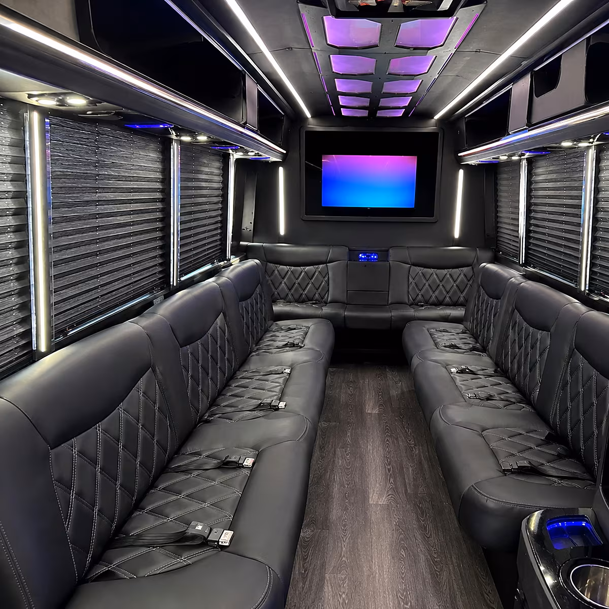 lakeville party bus interior