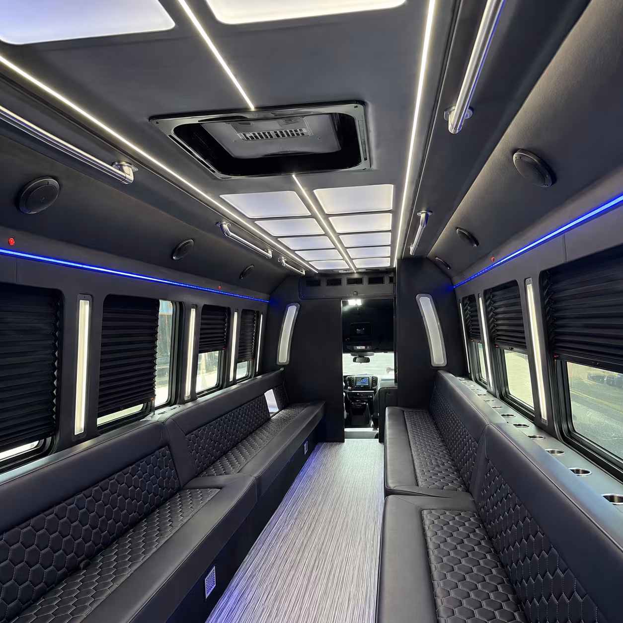 lakeville party bus rental interior